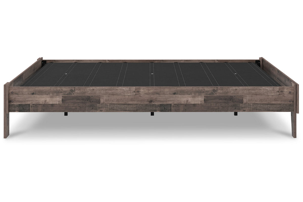Neilsville Multi Gray Queen Platform Base Bed from Ashley - Luna Furniture