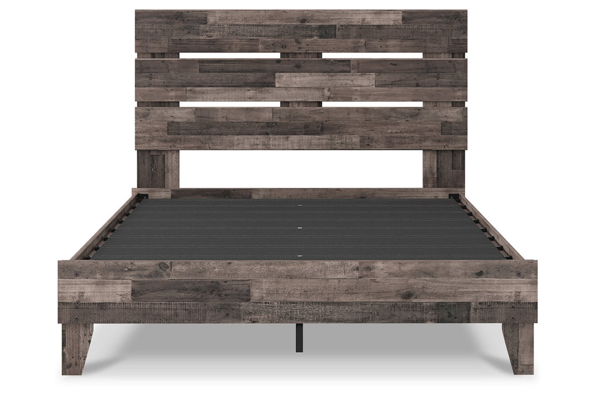 Neilsville Multi Gray Queen Platform Bed from Ashley - Luna Furniture