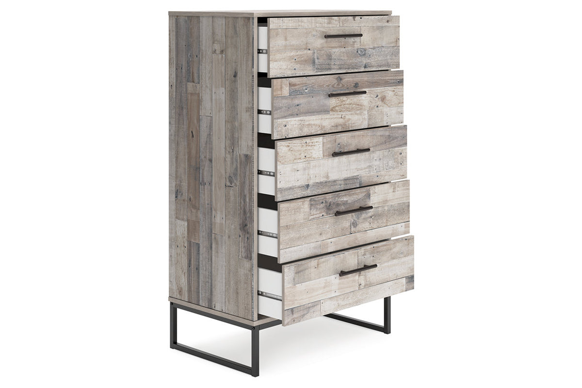Neilsville Whitewash Chest of Drawers from Ashley Furniture - Luna Furniture