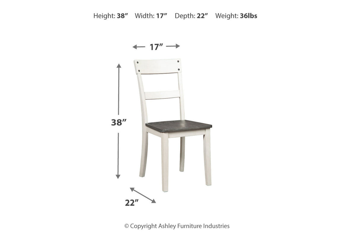 Nelling Two-tone Dining Chair, Set of 2 from Ashley - Luna Furniture