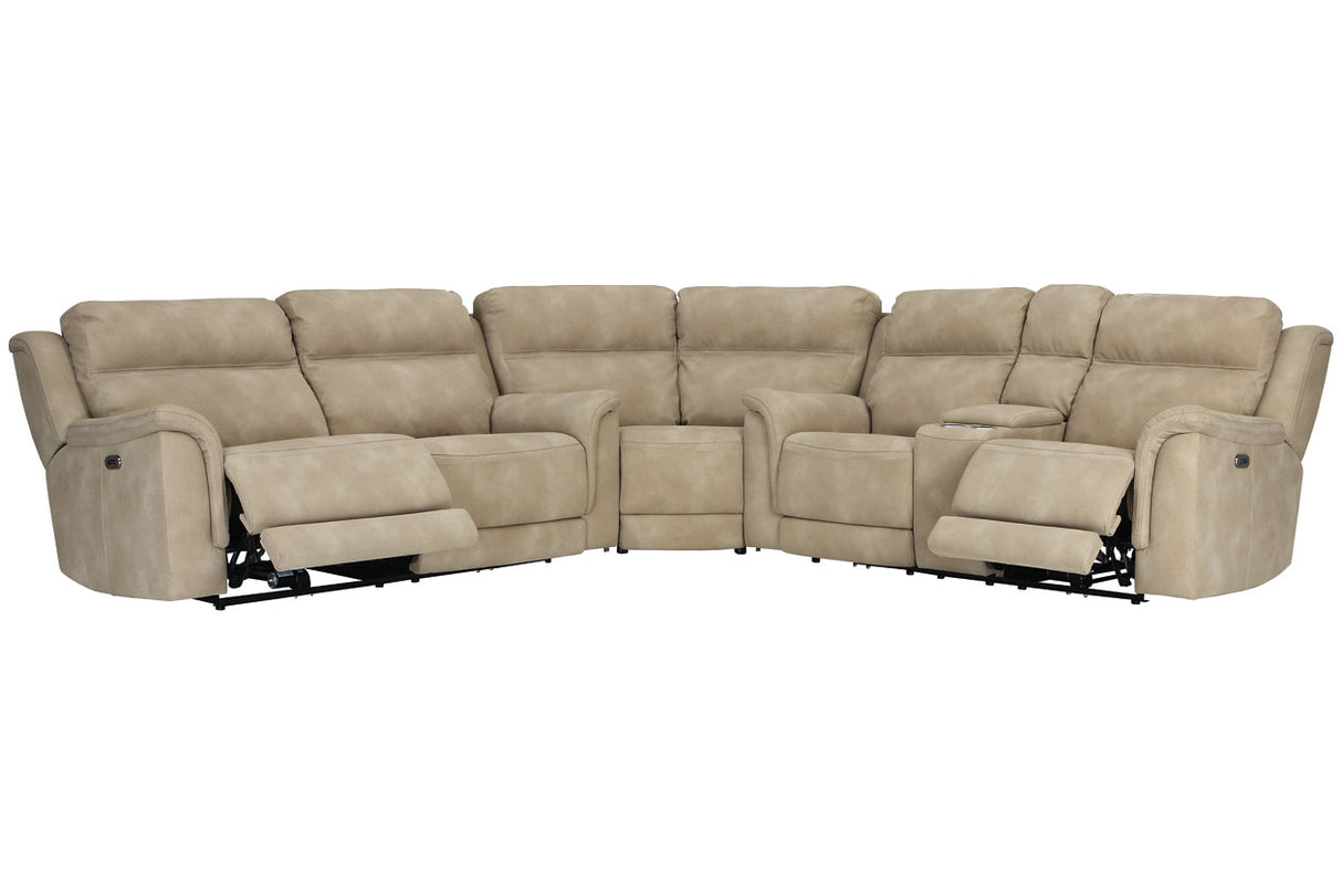 Next-Gen DuraPella Sand 3-Piece Power Reclining Sectional from Ashley - Luna Furniture