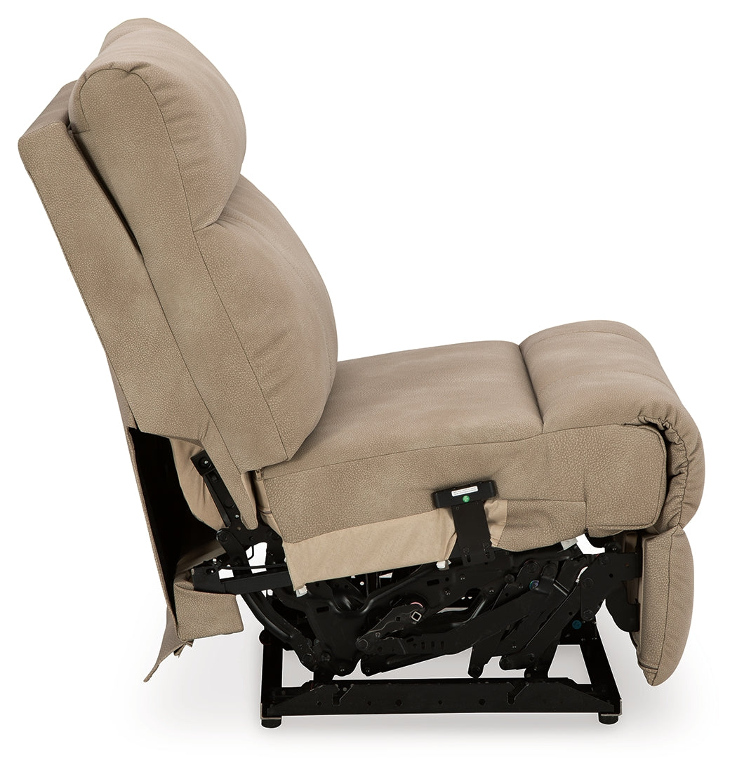 Next-Gen DuraPella Sand Power Armless Recliner from Ashley - Luna Furniture