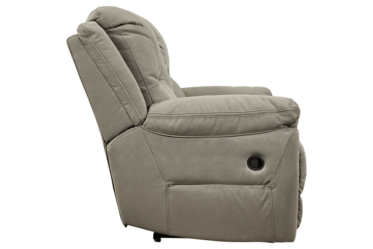Next-Gen Gaucho Putty Reclining Loveseat with Console from Ashley Furniture - Luna Furniture
