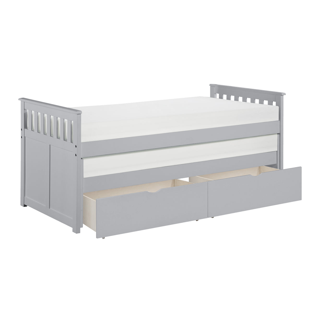 Orion Gray Twin/Twin Bed with Storage Boxes from Homelegance - Luna Furniture