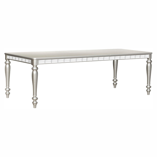 Orsina Silver Mirrored 96" Extendable Dining Table