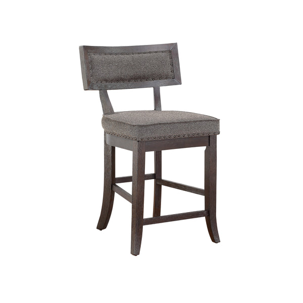 Oxton Dark Cherry Baltimore Espresso Fabric Counter Height Chair, Set of 2