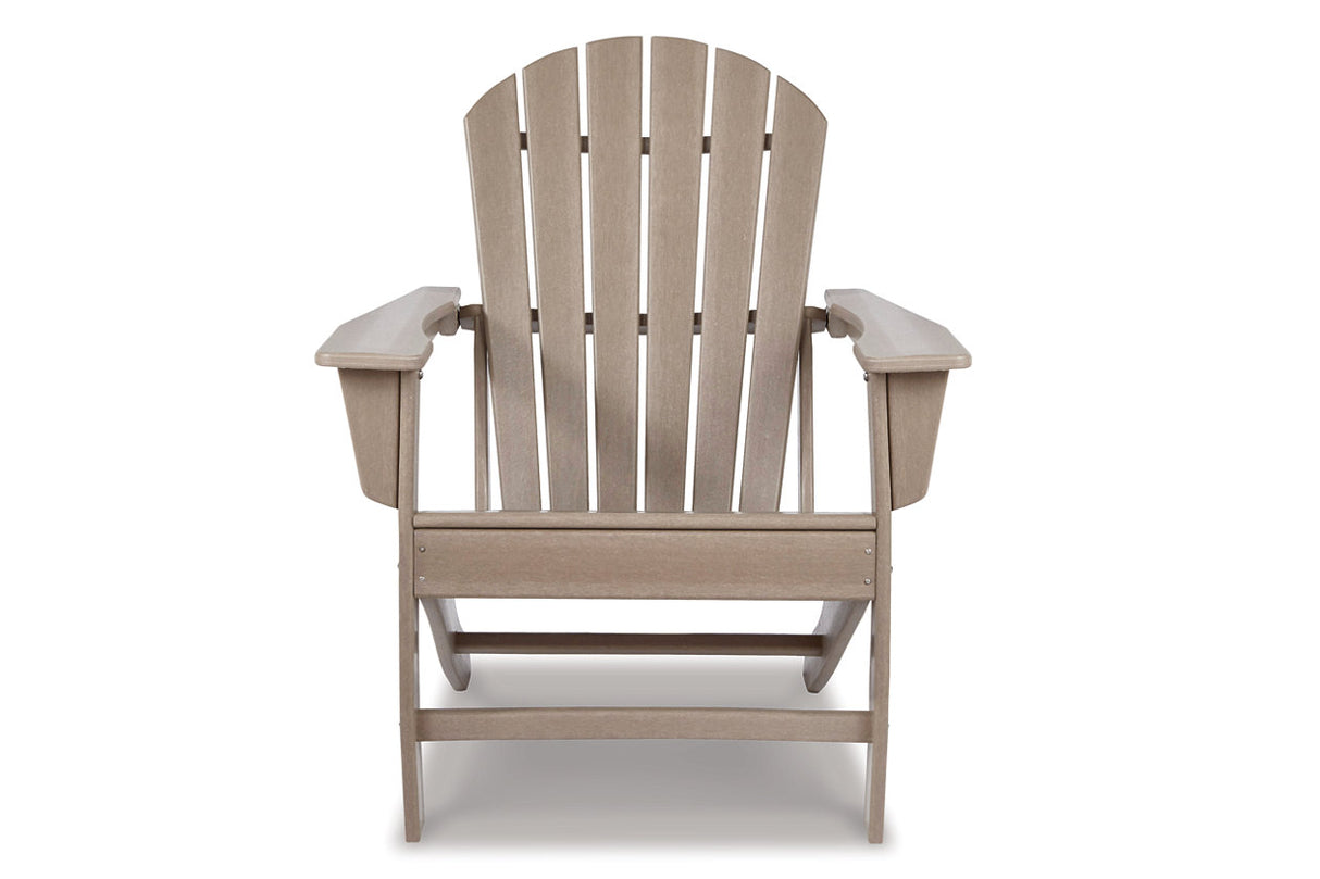 Sundown Treasure Grayish Brown Adirondack Chair from Ashley - Luna Furniture