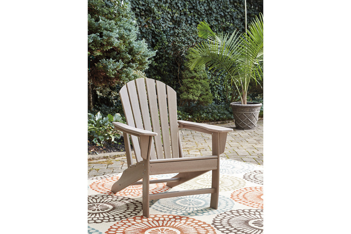 Sundown Treasure Grayish Brown Adirondack Chair from Ashley - Luna Furniture
