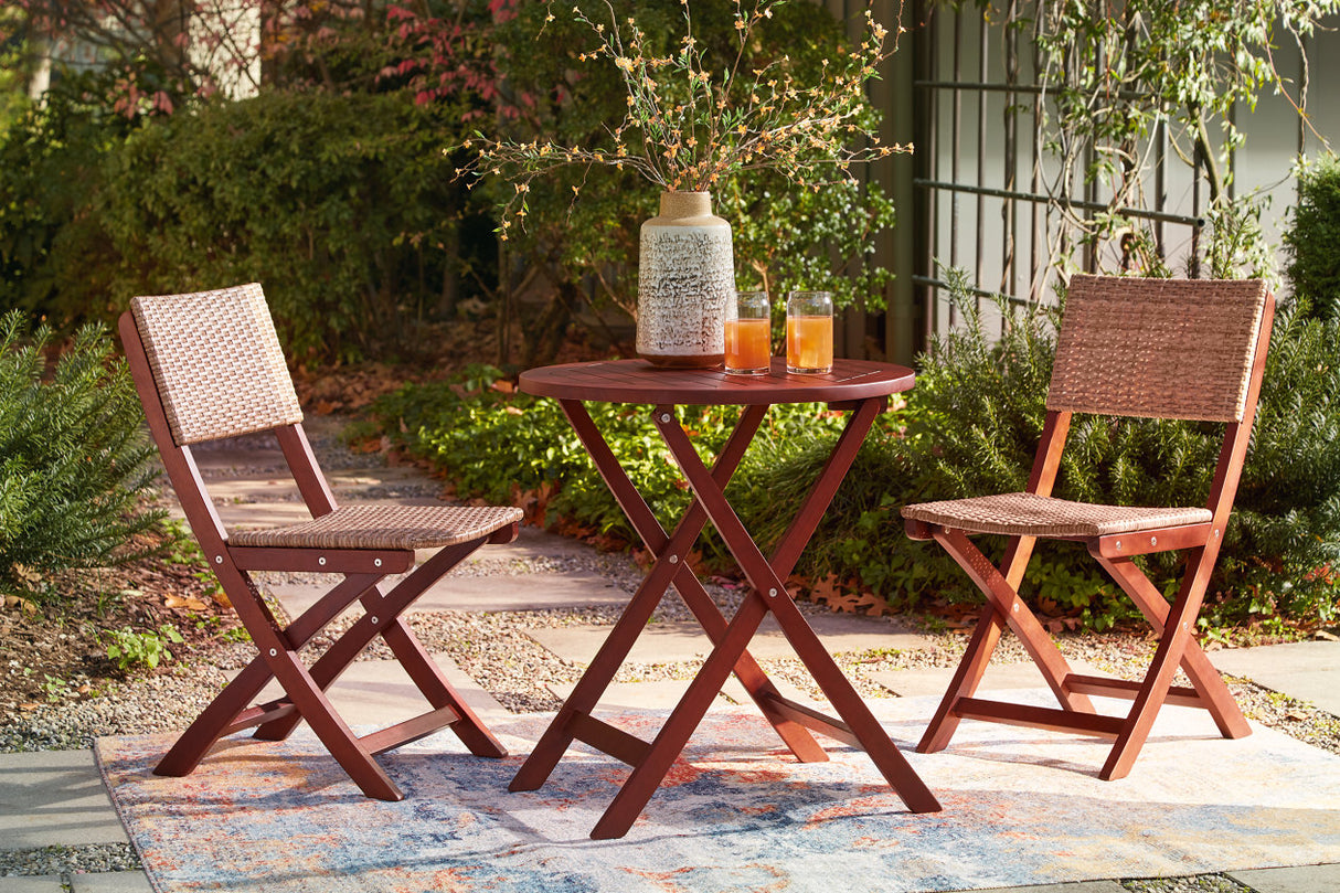 Safari Peak Brown Outdoor Table and Chairs, Set of 3