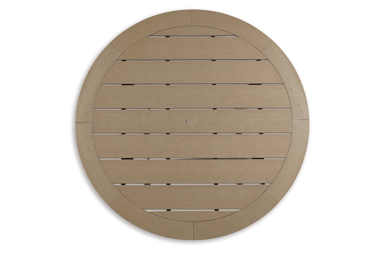 Fairen Trail Black/Driftwood Bar Table from Ashley - Luna Furniture