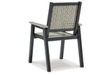 MOUNT VALLEY Driftwood/Black Arm Chair, Set of 2