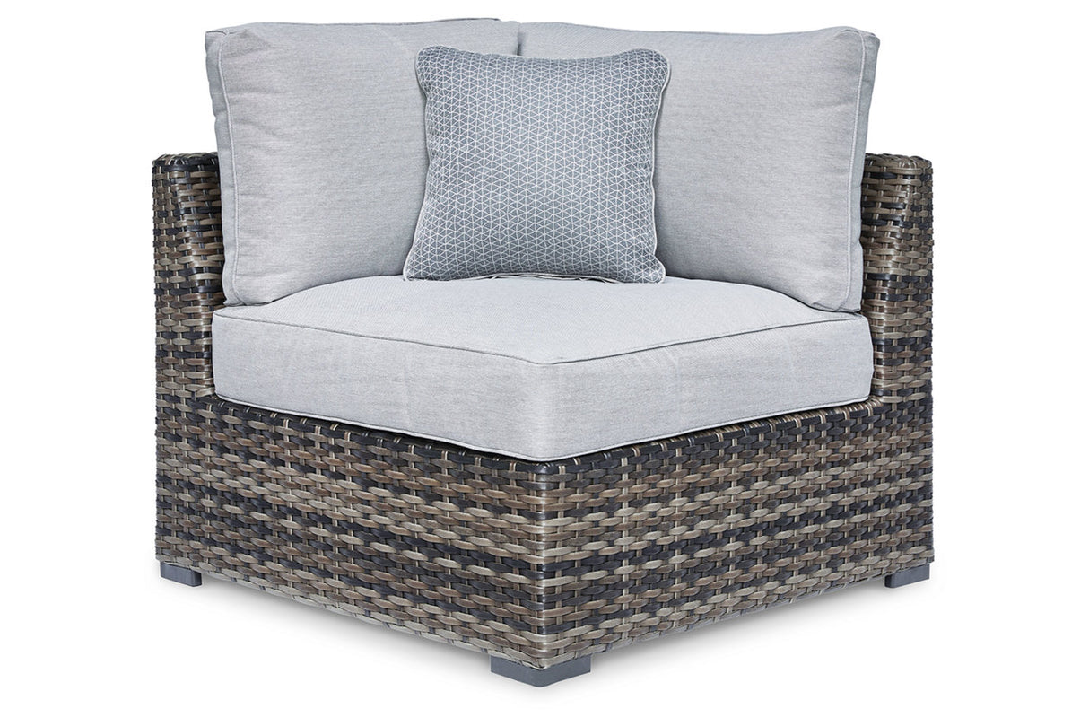 Harbor Court Gray Corner with Cushion from Ashley - Luna Furniture
