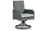 Elite Park Gray Swivel Chair with Cushion, Set of 2
