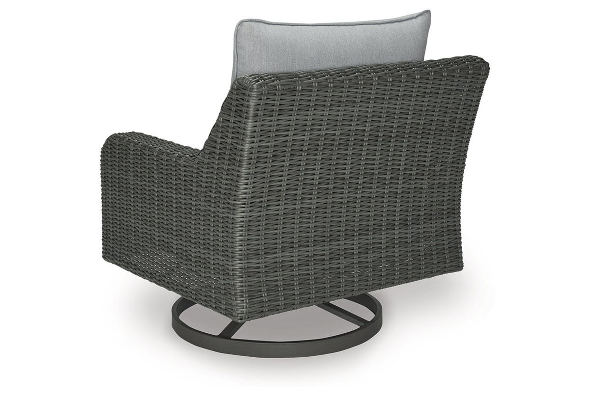 Elite Park Gray Outdoor Swivel Lounge with Cushion from Ashley - Luna Furniture