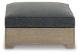 CITRINE PARK Brown Outdoor Ottoman with Cushion