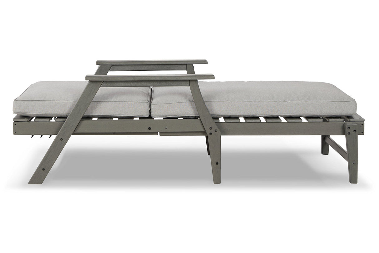 Visola Gray Chaise Lounge with Cushion from Ashley - Luna Furniture