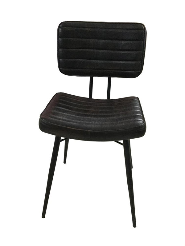 Partridge Espresso and Black Padded Side Chairs, Set of 2