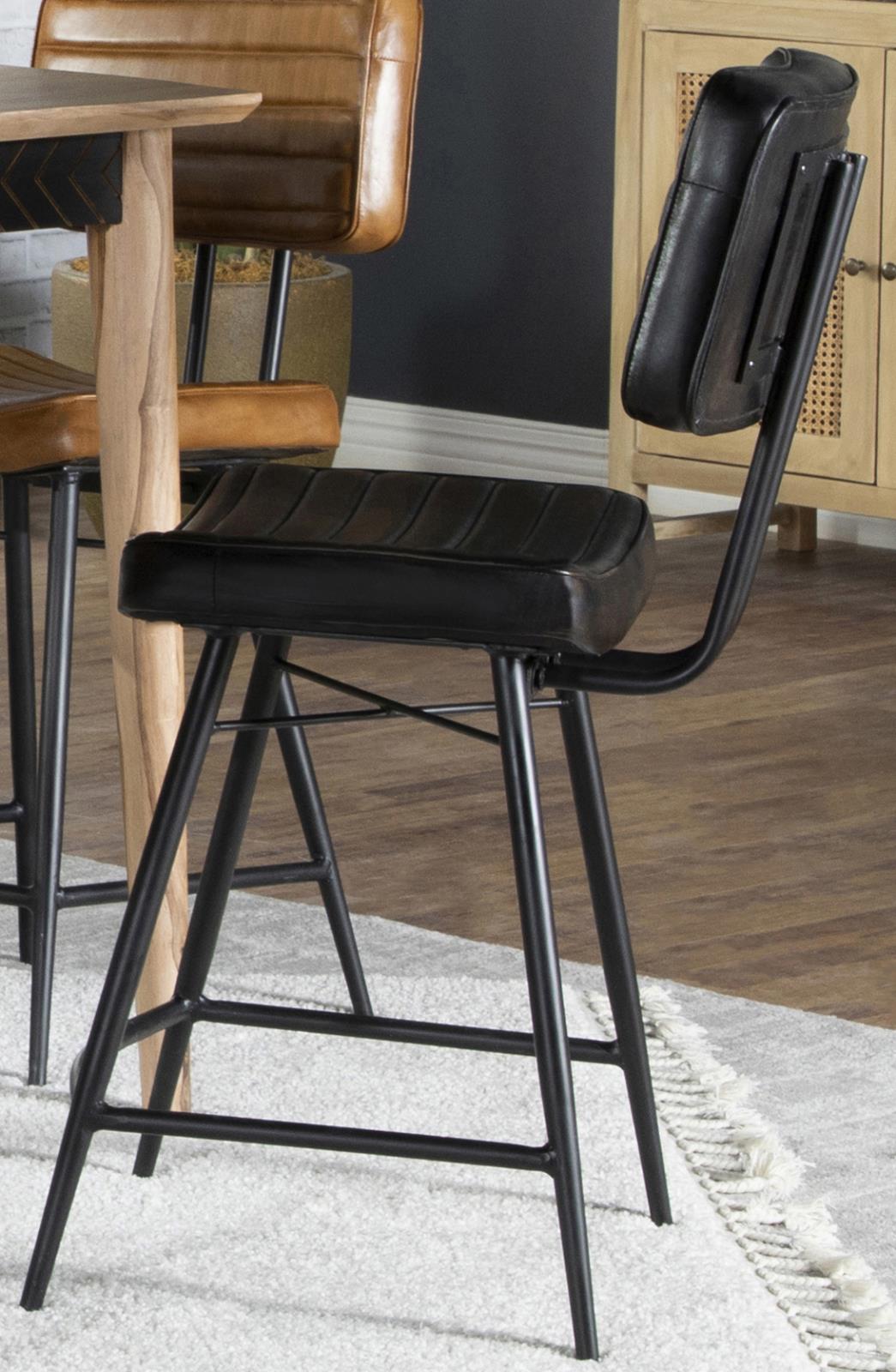 Partridge Upholstered Counter Height Stools with Footrest, Set of 2 from Coaster - Luna Furniture
