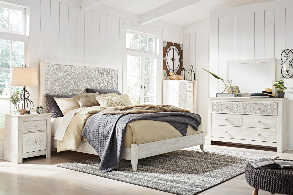 Paxberry Whitewash Panel Bedroom Set from Ashley Furniture - Luna Furniture