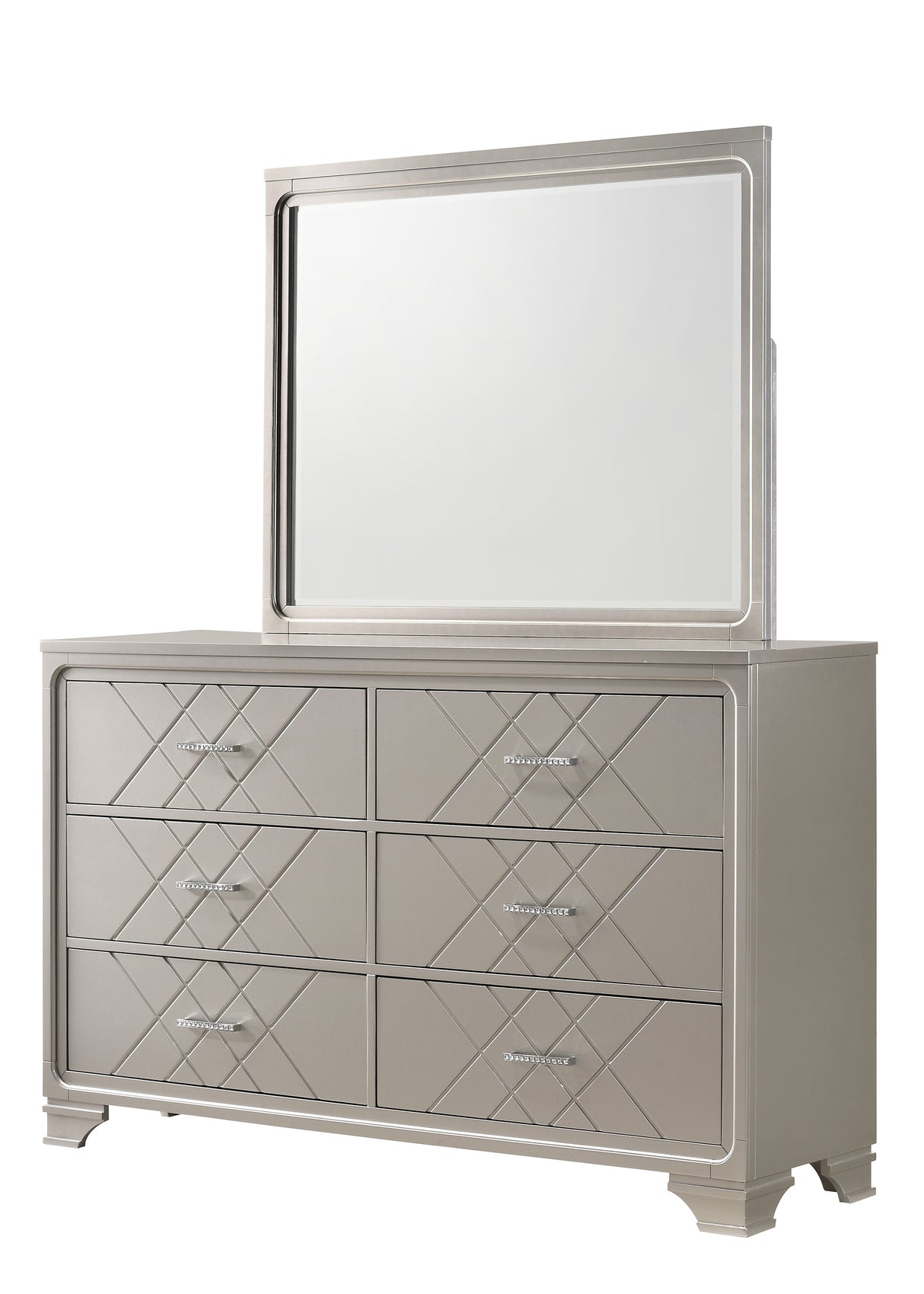 Phoebe Champagne Silver Bedroom Mirror (Mirror Only) from Crown Mark - Luna Furniture