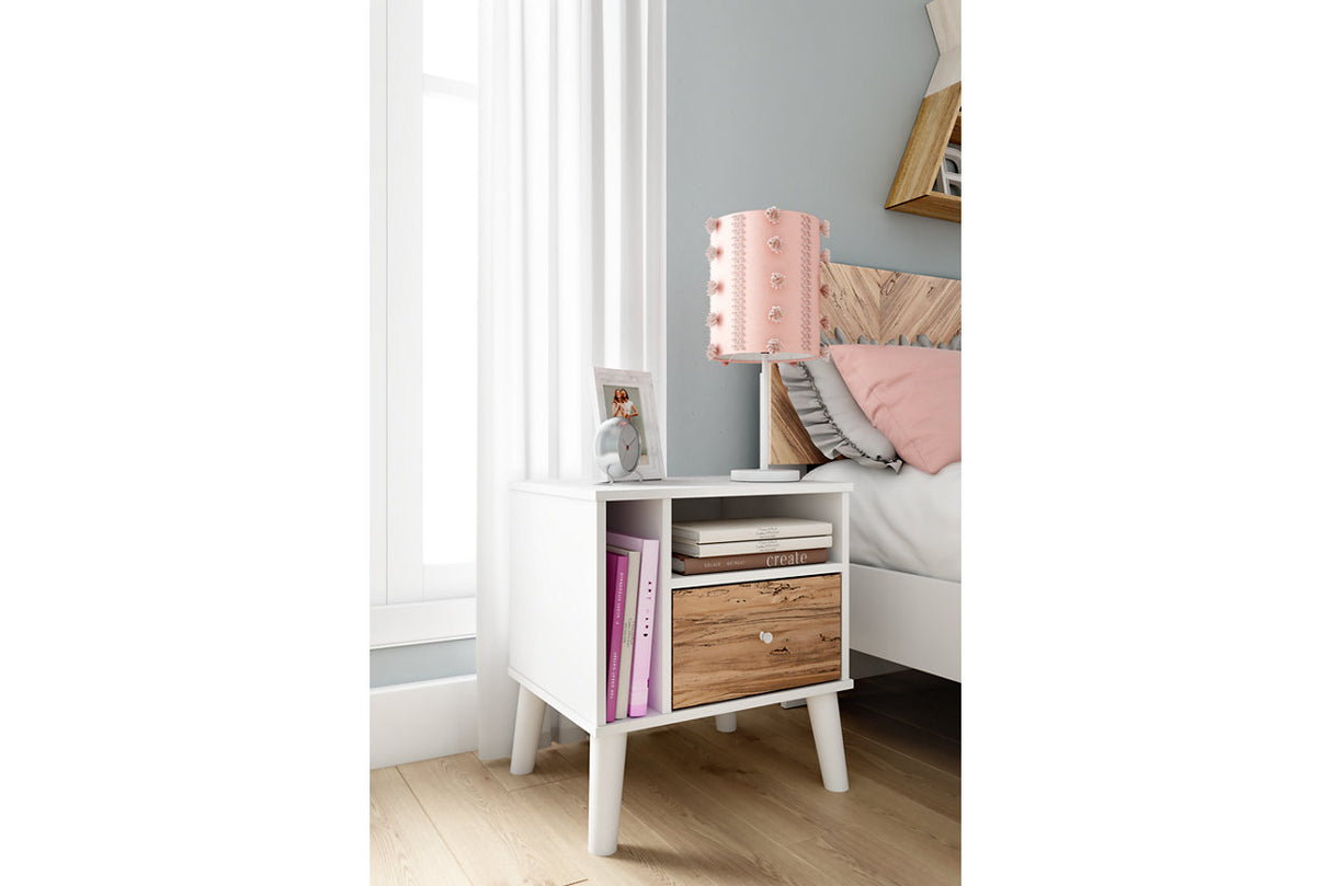 Piperton Two-tone Brown/White Nightstand from Ashley Furniture - Luna Furniture