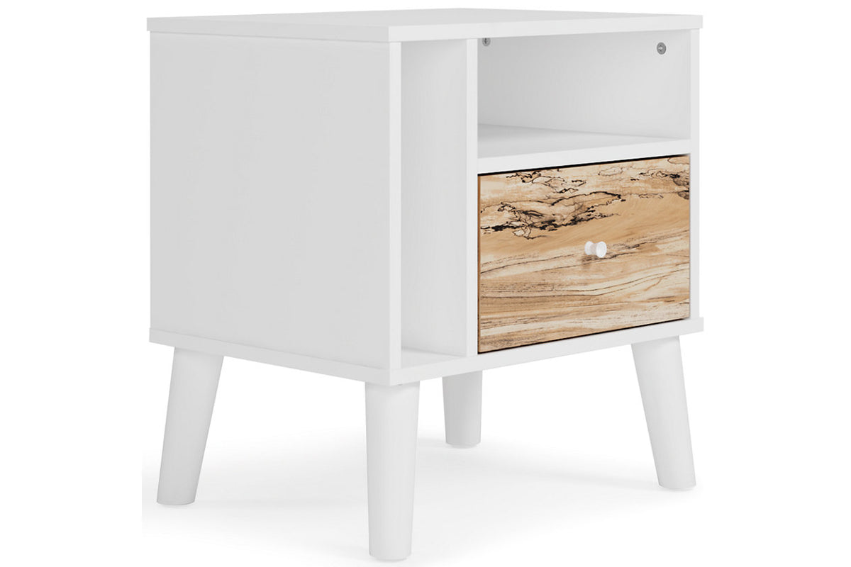 Piperton Two-tone Brown/White Nightstand from Ashley Furniture - Luna Furniture