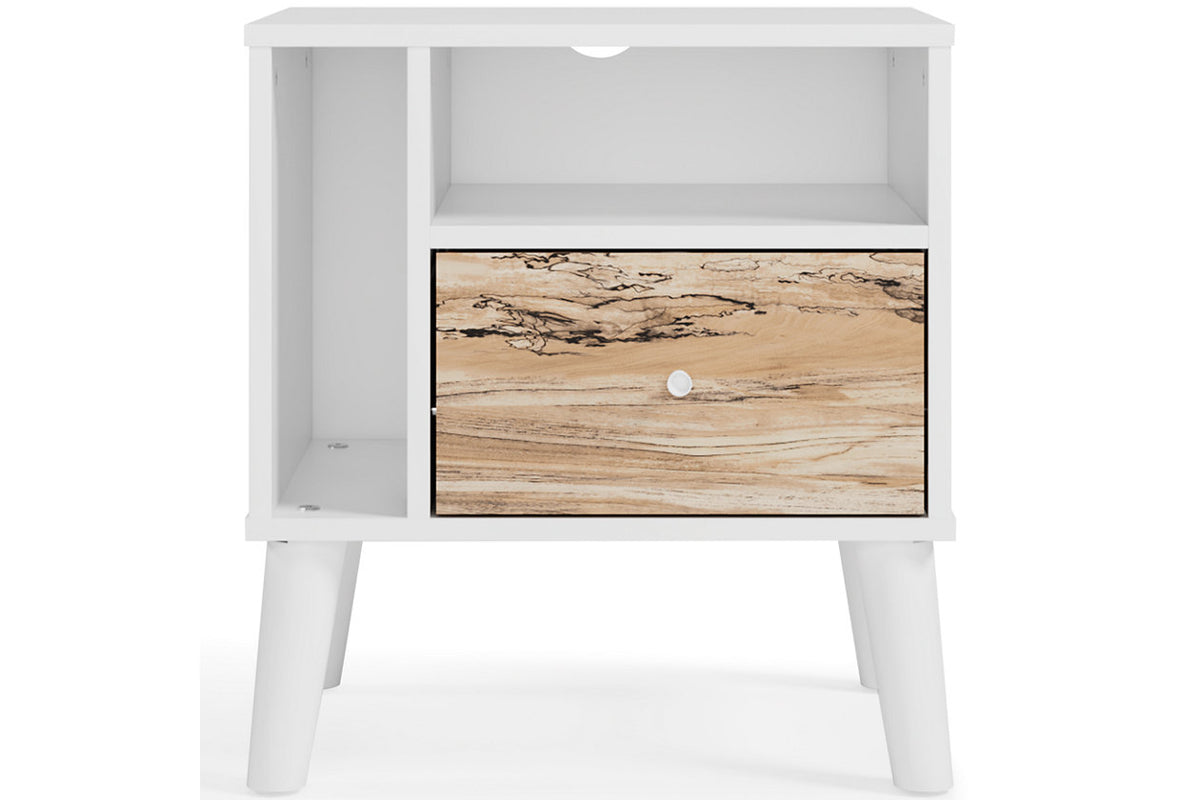 Piperton Two-tone Brown/White Nightstand from Ashley Furniture - Luna Furniture