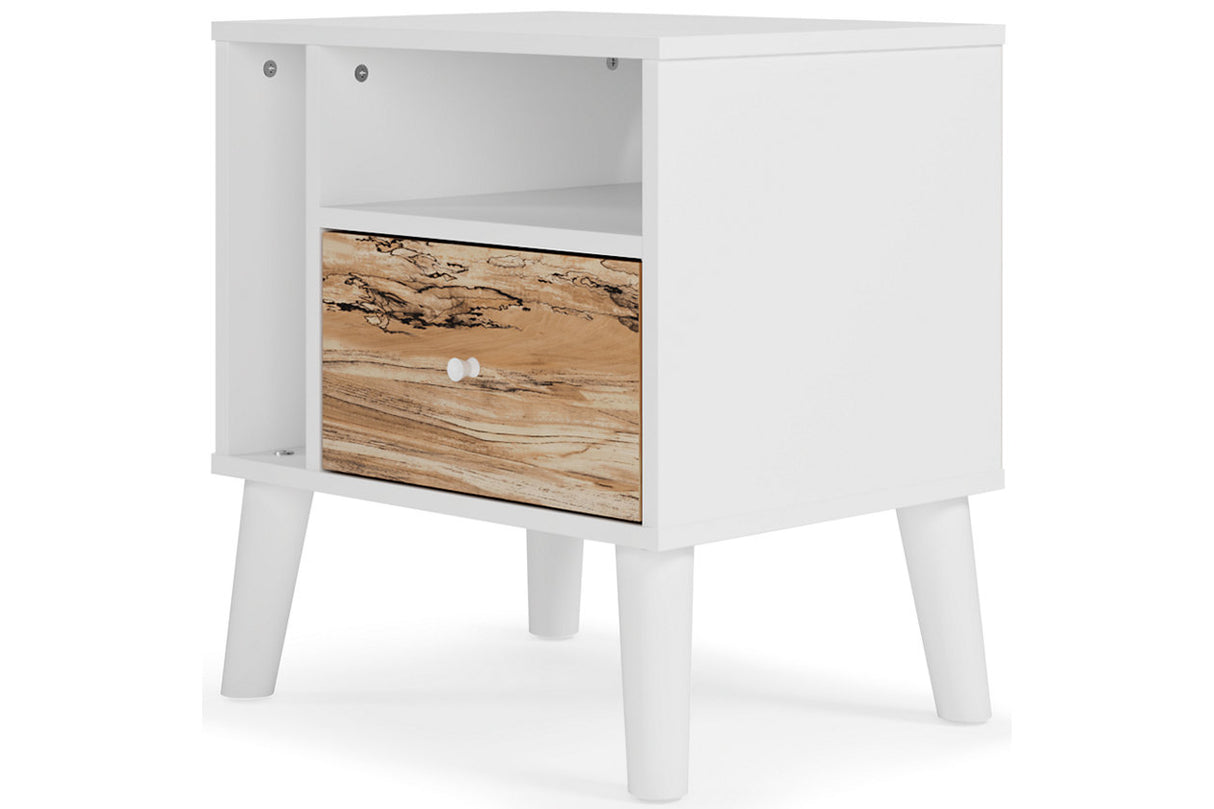 Piperton Two-tone Brown/White Nightstand from Ashley Furniture - Luna Furniture