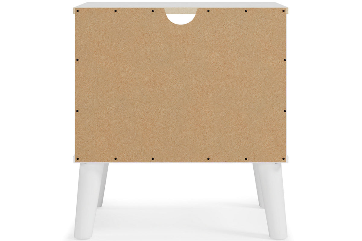 Piperton Two-tone Brown/White Nightstand from Ashley Furniture - Luna Furniture
