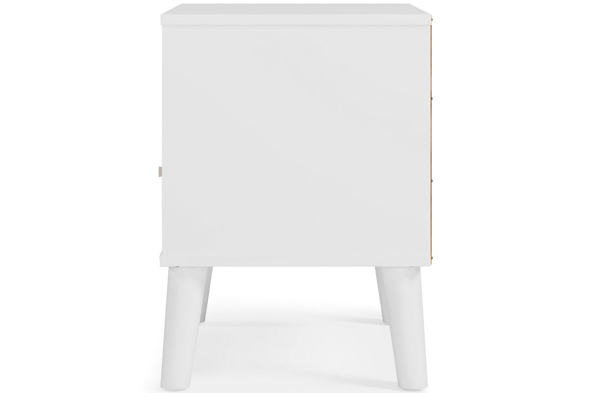 Piperton Two-tone Brown/White Nightstand from Ashley Furniture - Luna Furniture