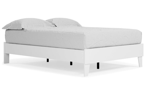Piperton White Full Platform Base Bed