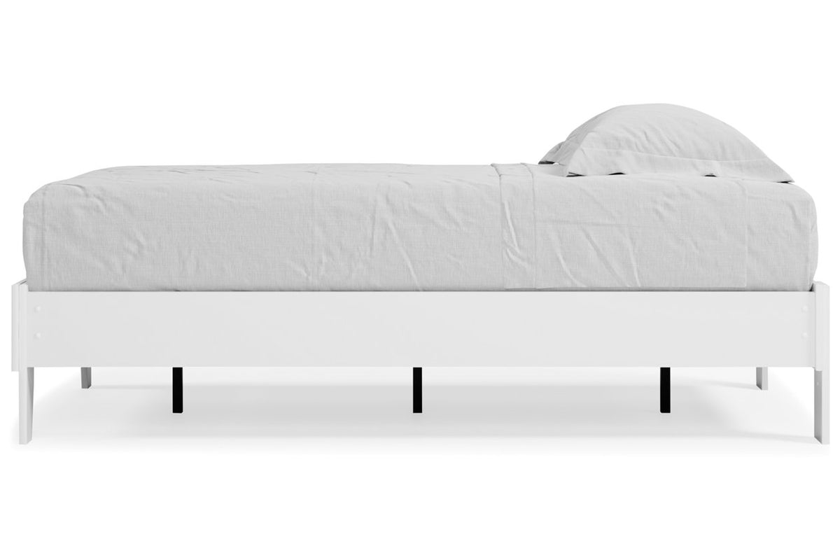 Piperton White Twin Platform Base Bed from Ashley - Luna Furniture