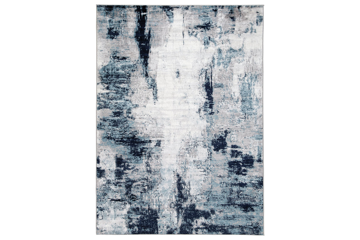Leonelle Cream/Blue/Gray Medium Rug from Ashley - Luna Furniture