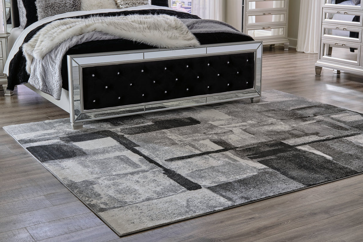 Brycebourne Black/Cream/Gray Medium Rug from Ashley - Luna Furniture