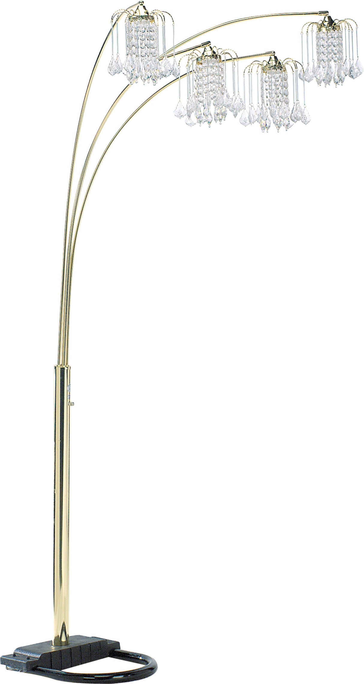 Rain Drop Arc Gold 84" Floor Lamp from Crown Mark - Luna Furniture