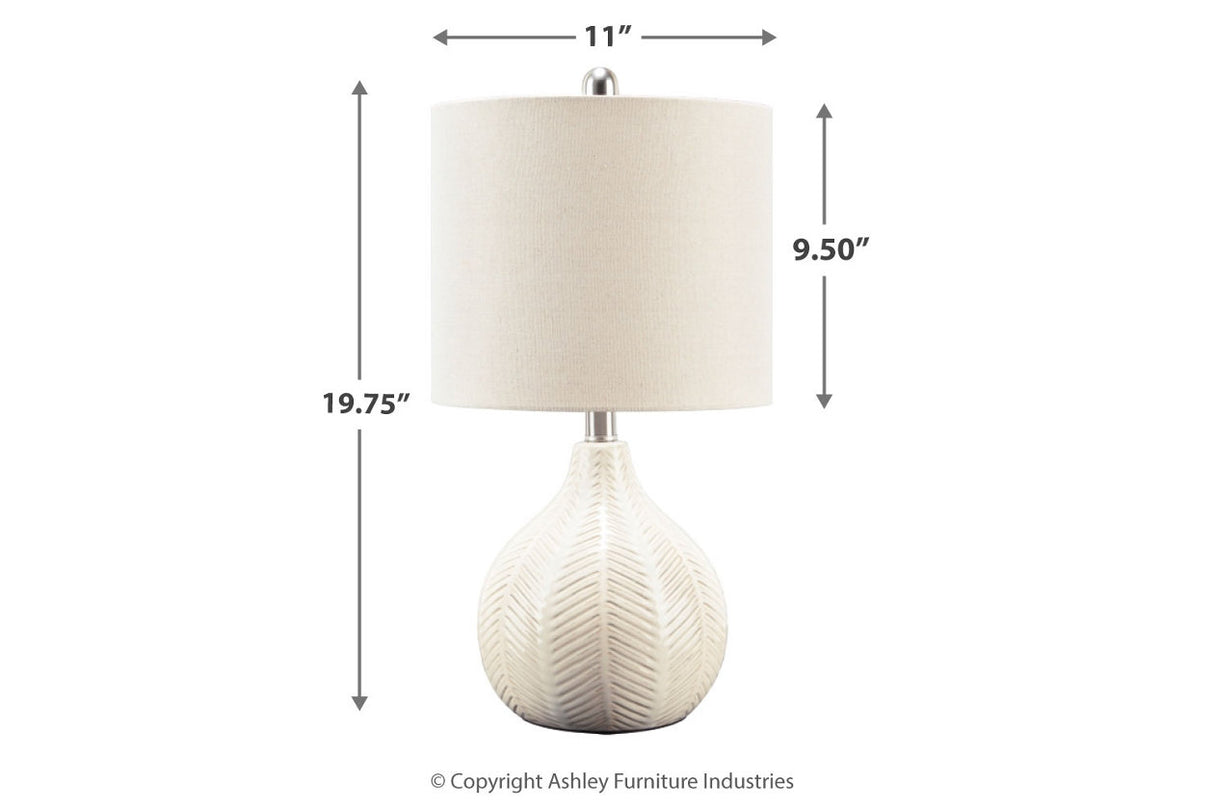 Rainermen Off White Table Lamp from Ashley - Luna Furniture