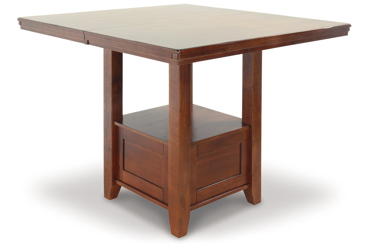 Ralene Medium Brown Counter Height Dining Extension Table from Ashley - Luna Furniture