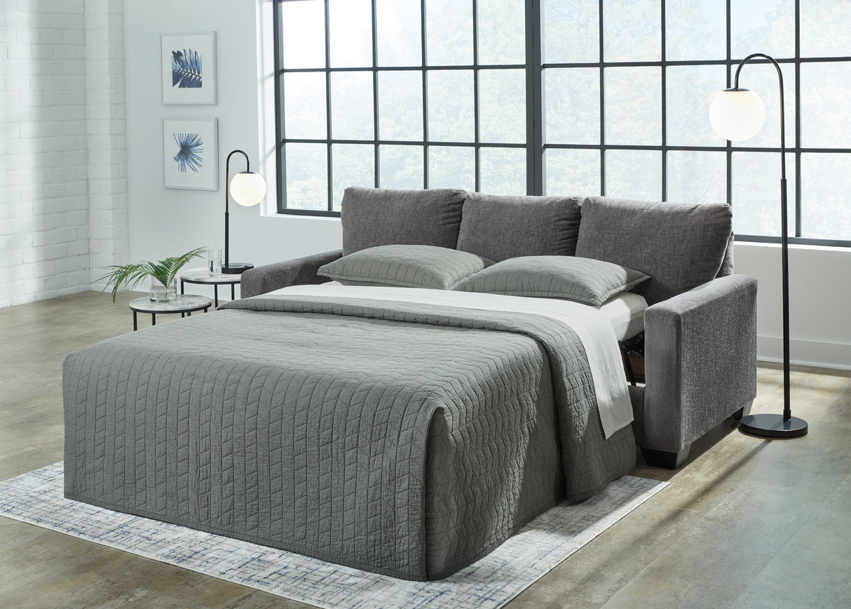 Rannis Pewter Queen Sofa Sleeper from Ashley Furniture - Luna Furniture