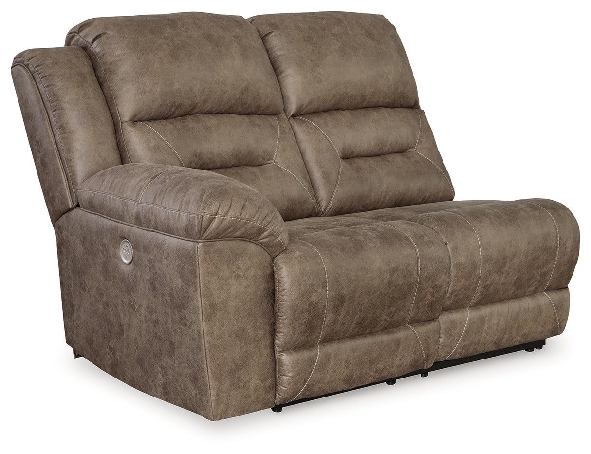 Ravenel Fossil Left-Arm Facing Power Reclining Loveseat from Ashley Furniture - Luna Furniture