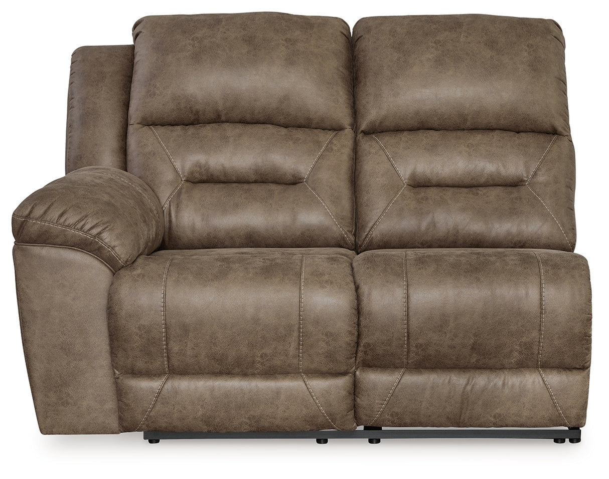 Ravenel Fossil Left-Arm Facing Power Reclining Loveseat from Ashley Furniture - Luna Furniture