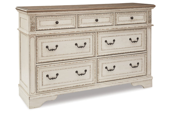 Realyn Chipped White Dresser