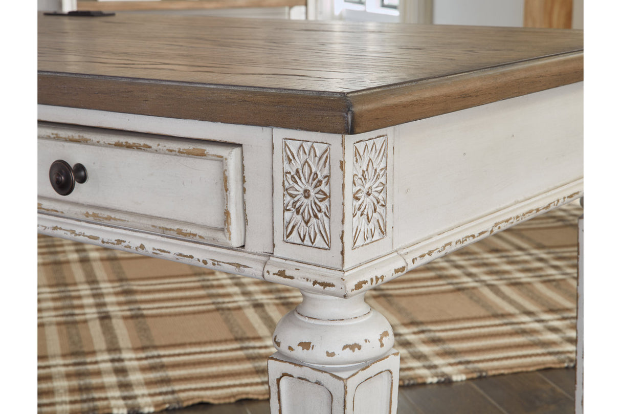 Realyn White/Brown 60" Home Office Desk from Ashley - Luna Furniture