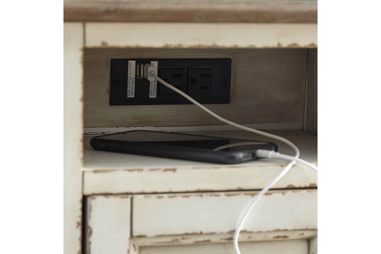 Realyn White/Brown Chairside End Table from Ashley - Luna Furniture
