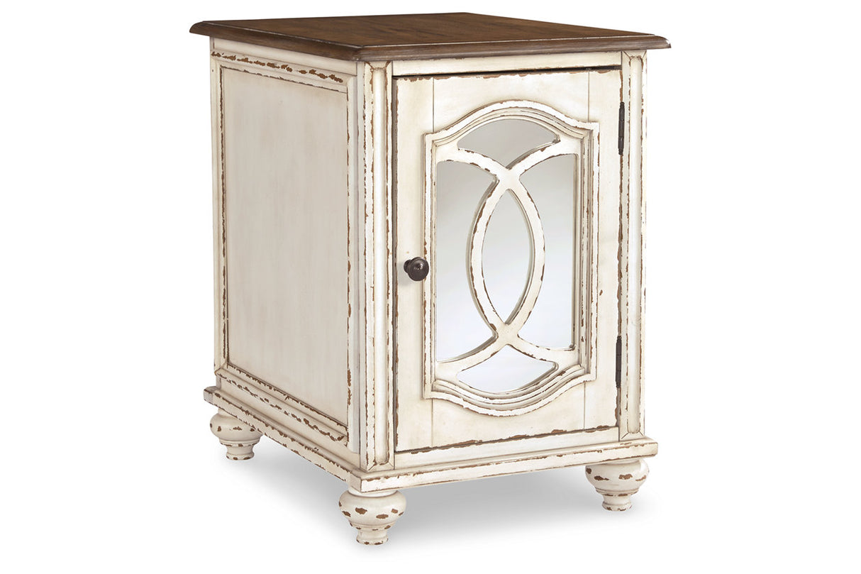 Realyn White/Brown Chairside End Table from Ashley - Luna Furniture