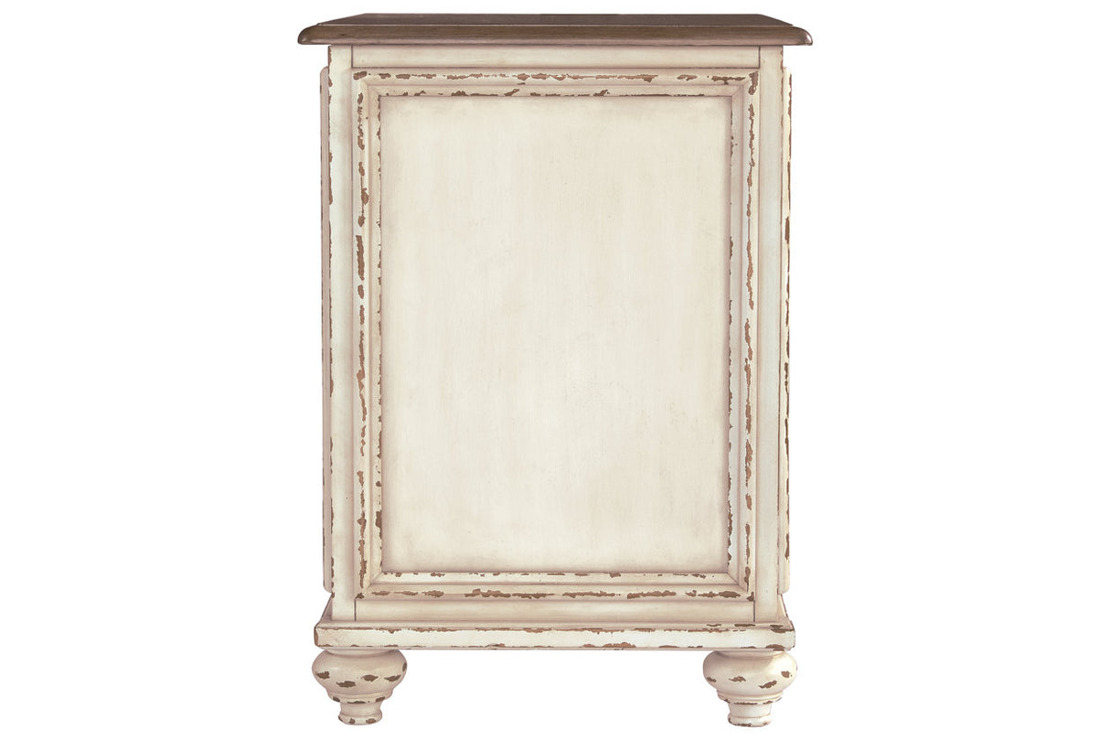 Realyn White/Brown Chairside End Table from Ashley - Luna Furniture