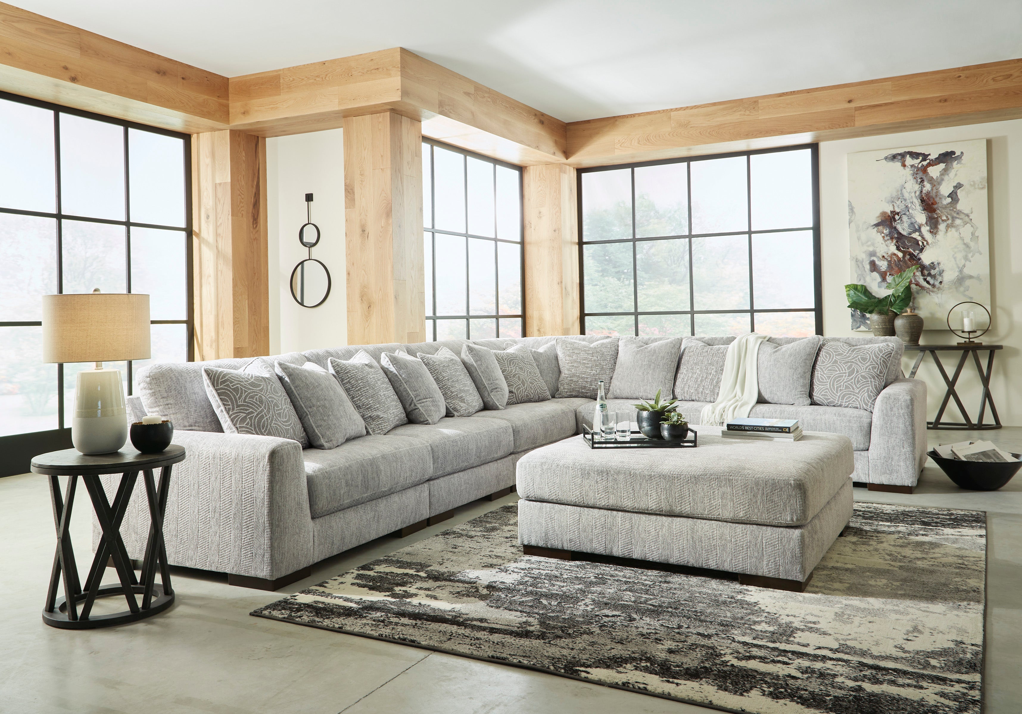 Ashley Regent Park Pewter 6-Piece Sectional – Luna Furniture