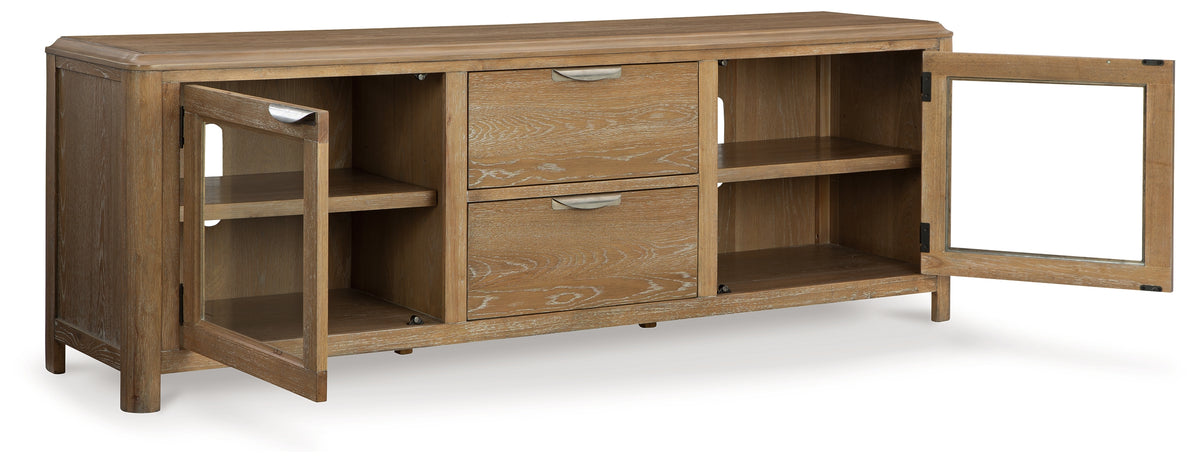 Rencott Light Brown 80" TV Stand from Ashley - Luna Furniture