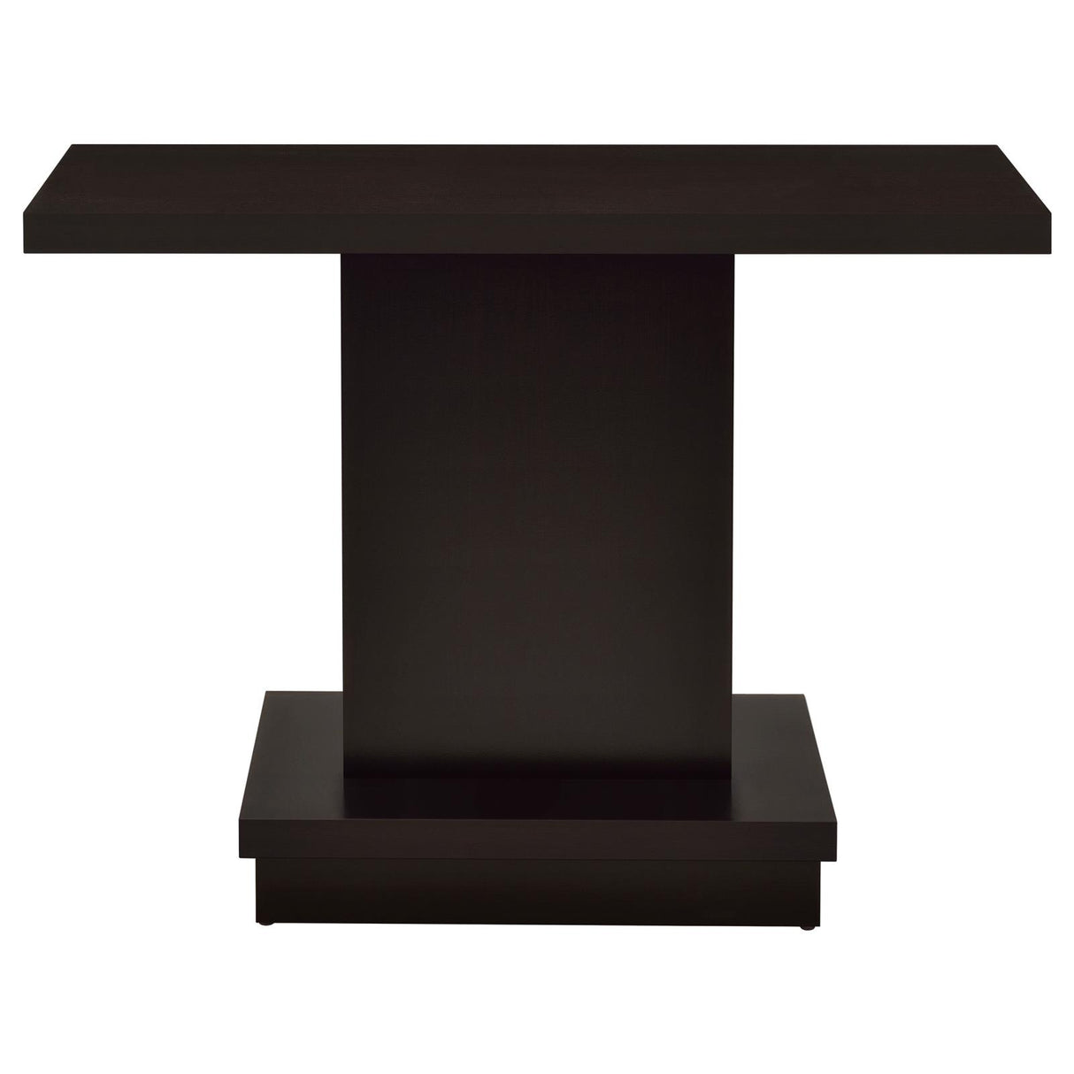 Reston Cappuccino Pedestal Sofa Table from Coaster - Luna Furniture