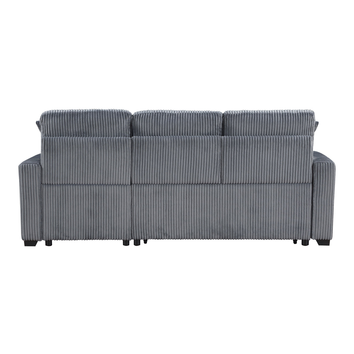Rhett Dark Gray 3-Piece Reversible Sectional with Pull-out Bed and Hidden Storage from Homelegance - Luna Furniture