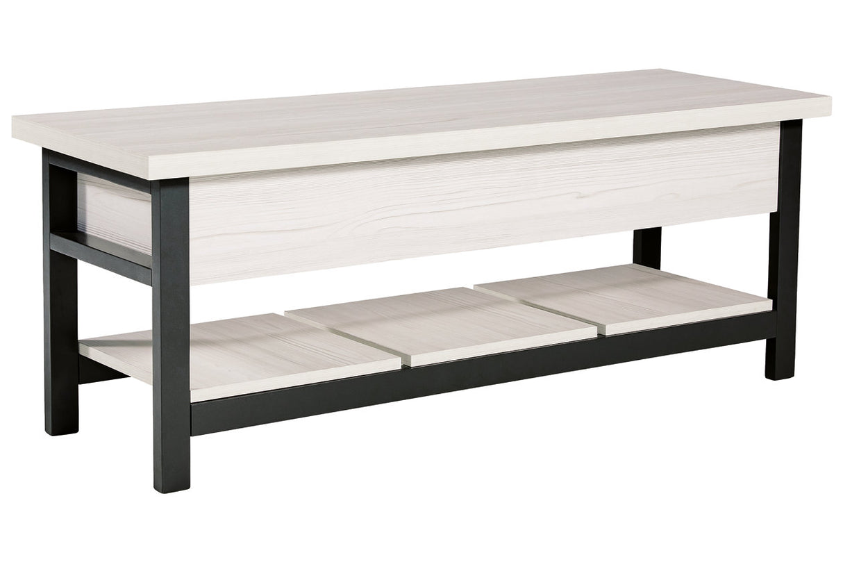 Rhyson White Storage Bench from Ashley - Luna Furniture